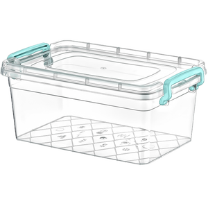 12L <b>Clear</b> Midi Storage <b>Box</b> Secure Locking Handles Durable Plastic Stackable Design for Kitchen Pantry Organization Injection - Product Image 1
