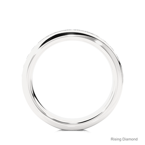 0,96 CTW corte redondo laboratorio cultivado diamante completo eternidad conjunto CVD boda banda oro rosa aniversario regalo anillos - Product Image 6