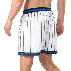 2022 Logo personnalisé hommes séchage rapide 5 pouces entrejambe chaîne hommes plaine basket-ball Gym hommes blanc maille Shorts - Product Image 6