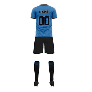Ensemble de shorts de maillot de football imprimés par transfert de chaleur de haute qualité Kit d'uniforme de football personnalisé léger respirant sans couture humidité - Product Image 3