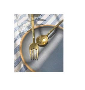 Recién llegado, cubiertos de Metal mate de color moderno, cubiertos de acero inoxidable, cuchillo, tenedor, cuchara, juego de cubiertos chapados en negro - Product Image 2