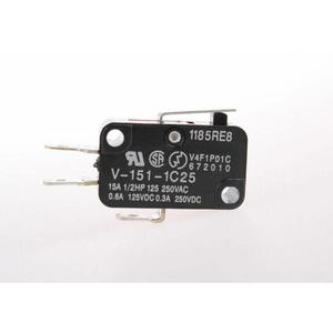 สวิตช์จำกัดระยะแบบไมโครไฟฟ้า V-151-1C25 พร้อมคันโยกแบบสั้น ทำจากพลาสติก - Product Image 1