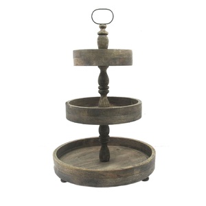 Nueva tendencia Bandeja galvanizada de metal Precio bajo Soporte de pastel galvanizado de diseño moderno de metal decorativo a mano - Product Image 5