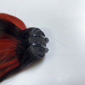 Venta al por mayor de extensiones de cabello humano de color negro y rojo natural Paquetes de cabello liso - Product Image 5