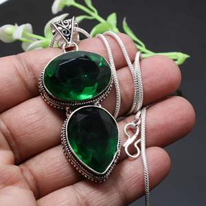 Chrome <b>Statement</b> <b>Necklace</b> in 925 Silver 22g Made in India - Product Image 1