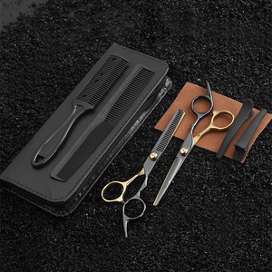 Ciseaux de barbier professionnels en acier inoxydable à manche long – Ciseaux effilants pour salon de coiffure, pour la coiffure et les soins capillaires - Product Image 2