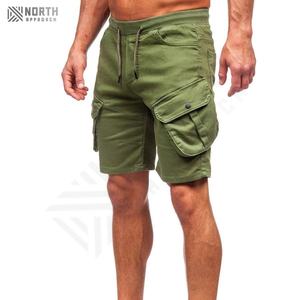 กางเกงคาร์โก้ผ้าฝ้ายแบบหลายกระเป๋าของผู้ชายกางเกงขาสั้นผู้ชายแบบลำลองสำหรับฤดูร้อนชุดแนวสตรีทแบบ100% - Product Image 4
