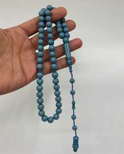 Bakelite ลูกประคำ45ลูกปัดสีฟ้าครามกลางตะวันออกซาอุดิอาระเบีย tasbih
