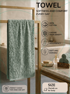 Serviette de Bain Arvis Factory Direct Will Grace Terry 70x140cm 100% Coton Local GSM Premium Motif Léopard Vente en Gros - Product Image 1