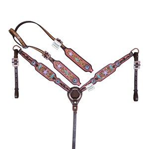 Fournisseur en gros de têtières et de harnais en cuir western pour chevaux, ensembles de harnais western pour chevaux, fabricant et exportateur sur mesure - Product Image 1