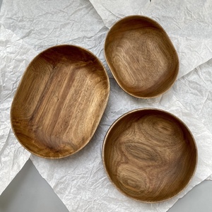 Best Selling Vietnam Acacia Wood Bowl for Condiments/ Dip Sauce Nuts Ketchup <b>Jam</b> Herb Round - Product Image 3