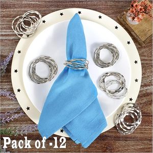 ห่วงรัดผ้าเช็ดปากเหล็กรูปทรงไม่ซ้ำใครตกแต่งโต๊ะงานแต่งงานและปาร์ตี้สุดพิเศษสำหรับการชุมนุมในครอบครัวคริสต์มาสอินเดียสีเงิน - Product Image 5