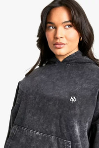 เสื้อมีฮู้ดผ้าคอตตอนโอเวอร์ไซส์ซักกรดเสื้อมีฮู้ดเสื้อแนวสตรีทโชว์ไหล่เสื้อสไตล์สตรีทแวร์ผ้าคอตตอนมี100% ออกแบบโลโก้ได้ตามต้องการ - Product Image 3