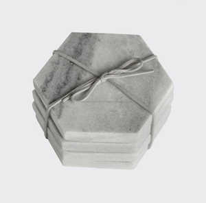 ที่รองแก้วลายหินอ่อนและคุณลักษณะที่รองแก้วลายหินอ่อนคาร์ราราสีขาวเป็นมิตรต่อสิ่งแวดล้อม - Product Image 1