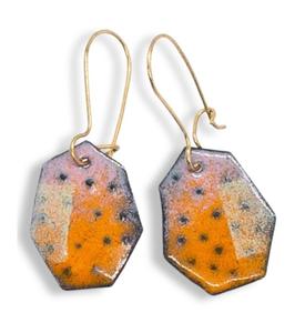 Pendientes de resina de joyería de moda de diseño americano, forma de rectángulo de aro grande, pendiente de joyería multicolor Vintage a las mejores tarifas - Product Image 3