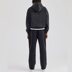 Survêtement pour homme, style unique, couleur nouvelle, impression DTG en relief, fabrication en usine, impression en relief, lavage à l'acide, poids lourd - Product Image 2