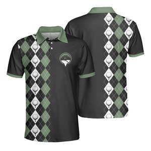 Polo de golf à manches courtes décontracté pour homme de haute qualité à séchage rapide 100% polyester respirant et imprimé fabriqué au Pakistan - Product Image 1