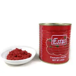 Fabricación de las mejores marcas de pasta de tomate en conserva 28-30% Brix pasta de tomate 2200G.