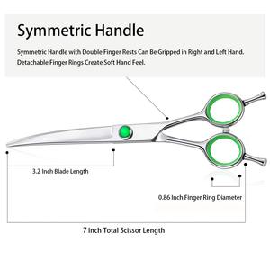 Tijeras de peluquero personalizadas de alta calidad, diseño superior, tijeras de corte de pelo curvas, mango de acero, herramienta de belleza al por mayor - Product Image 5