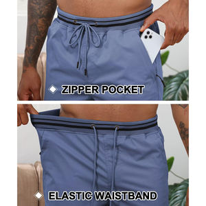 Short de sport à séchage rapide pour hommes avec logo personnalisable Pantalon de fitness tissé pour la course et les vêtements de sport - Product Image 2