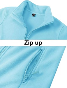 Veste polaire douce d'hiver pour femme avec fermeture à glissière et poches pratiques en coton imprimé offre chaleur et commodité - Product Image 6