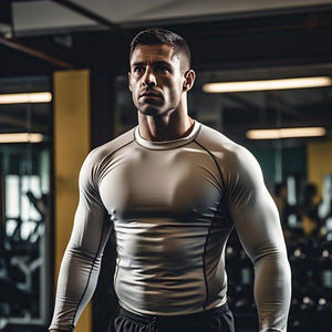 Vêtements de plage d'été pour hommes Chemises de compression Design personnalisé Vêtements de sport Rash Guard Manches courtes Caractéristique respirante - Product Image 6