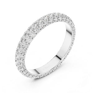 Bague en or blanc 14 carats avec diamant rond de 1,51 carat cultivé en laboratoire, certifié IGI, pour femme |   Bijoux de mariée |   Nouveau diamant cultivé - Product Image 4