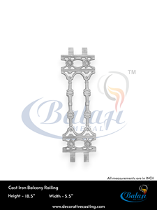 Grille de balcon en fonte, moulage au sable, finition super sablée, panneau de garde-corps extérieur solide, motif de clôture de jardin orné - Product Image 3