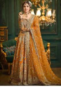 TRENDY--DESIGN de elegante bordado en WALIMA, vestido largo embellecido con cuentas de cristal, piedra, trabajo DABKA, 2023 - Product Image 2