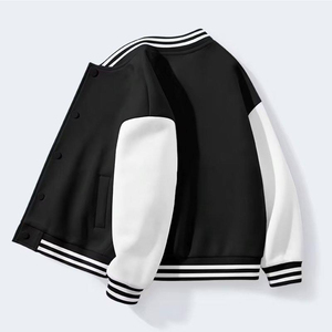 Chaqueta universitaria unisex con logotipo personalizado para niños, chaquetas de bombardero de béisbol, chaqueta informal ajustada con botones para Colegio, chaqueta de béisbol para hombres - Product Image 5