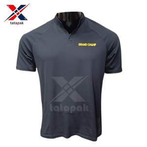 Polo tricoté en polyester et coton brodé pour hommes conception personnalisée t-shirts de sport prix de gros direct - Product Image 6