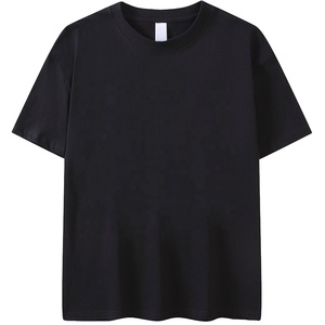 Camiseta de cuello redondo de gran tamaño de algodón 100% para hombre, Camiseta holgada de corte cuadrado con estampado de logotipo personalizado de secado rápido transpirable de alta calidad para - Product Image 5