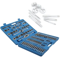 Kit de réparation de filetages métriques robuste de 110 pièces, jeu de tarauds et filières en acier allié, outils à main pour la vente en gros