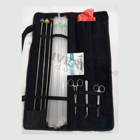 Kit complet de 82 pièces réutilisables en acier inoxydable allemand de haute qualité pour l'insémination artificielle vétérinaire, pistolets d'IA, gants et étuis