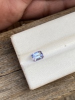 Pierre naturelle non chauffée, couleur bio, Tanzanite col de paon, taille octogonale émeraude, Zoisite naturelle, 0,79 carat, clarté loupe
