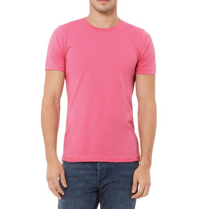 Ideal Casual Premium Blank T-shirt pour hommes à manches courtes Bella Canvas "Custom Fitted Crewneck 100% Cotton Breathable Soft Tee - Product Image 2