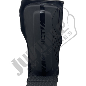 แผ่นแปะหน้าแข้ง MMA แบบ2025สำหรับคิกบ็อกซิ่งคาราเต้ป้องกันหน้าแข้งและขั้นบันไดสีดำ - Product Image 4