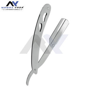 Navaja de Afeitar Profesional para Barbería con Bloqueo Oscilante y Mango de Acero de Color Personalizado, Herramienta de Barbería de Primera Calidad con Filo Recto - Product Image 3