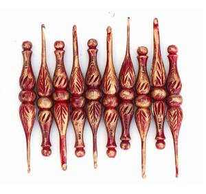 ชุดตะขอถักโครเชต์ไม้ชุดตะขอถักโครเชต์ไม้สีน้ำตาล10ชิ้น - Product Image 6