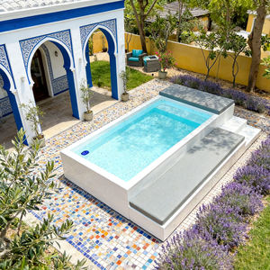 Piscina Elevada para Balcón con Sofá Cómodo y Plataforma para Tomar el Sol, para Terraza o Jardín, Resistente, con Escalera - Product Image 6