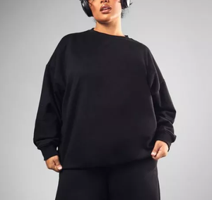 Logo personnalisé Sweat-shirt surdimensionné pour femmes du Bangladesh 100% coton 380 GSM Heavyweight Fleece High Street Casual Fashion - Product Image 6