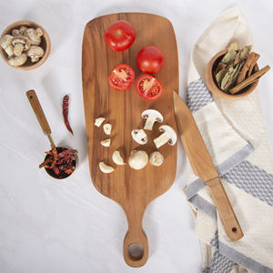 Tabla de Cortar de Madera con Forma de Hoja de Haya al por Mayor, Ecológica, OEM/ODM, Utensilios de Cocina, Tabla de Quesos Premium Hecha a Mano con Diseño de Hoja - Product Image 1