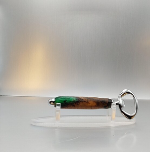 Abrebotellas de madera de acacia y resina, juego de regalo grabado de barman resistente de mano, Últimas piezas - Product Image 1