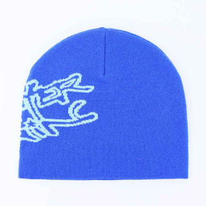 Fabricante personalizado 2025 Fuzzy Full Jacquard Winter Knitted Custom Logo Sombreros Skull Caps Soft Beanies. - Product Image 1