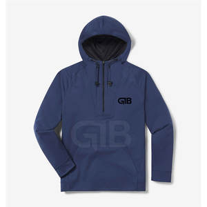 High Quality 100% Cotton Half-Zipper <b>Hoodie</b> for <b>Men</b> Custom Design With <b>Lightweight</b> Top for Autumn Season - Product Image 1