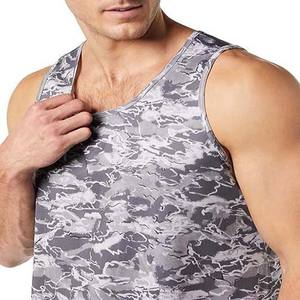 Camisetas sin mangas de Material de algodón transpirable de alta calidad para ropa de hombre de talla grande diseño de camuflaje camisetas sin mangas con estampado de sublimación para hombre - Product Image 6