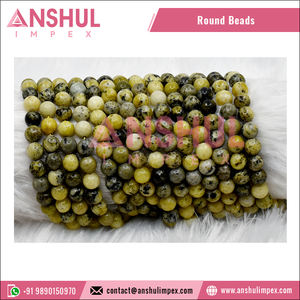 ผู้จัดจำหน่ายขายส่ง ลูกปัดพลอยเซอร์เพนไทน์คุณภาพดี เงางาม ขนาด 6 มม. สำหรับทำเครื่องประดับ Anshul Impex RB-SERP-6 - Product Image 5