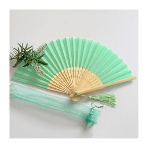 Imple-abanicos decorativos plegables de seda de bambú, Estilo Vintage clásico para decoración con colores personalizados - Product Image 1