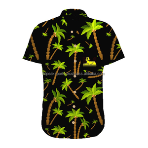 Camisetas Hawaianas Unisex 2026 OEM Personalizadas, de Alta Calidad, Ecológicas, Teñidas, de Poliéster/Algodón, con Estampado, Gran Venta - Product Image 2
