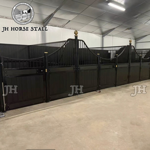 Chạy vĩnh viễn trong nhà kho bên ngoài chuồng ngựa ổn định Tấm ngựa nơi trú ẩn cho trang trại ngựa gian hàng Bảng điều khiển phía trước với cửa bản lề - Product Image 2